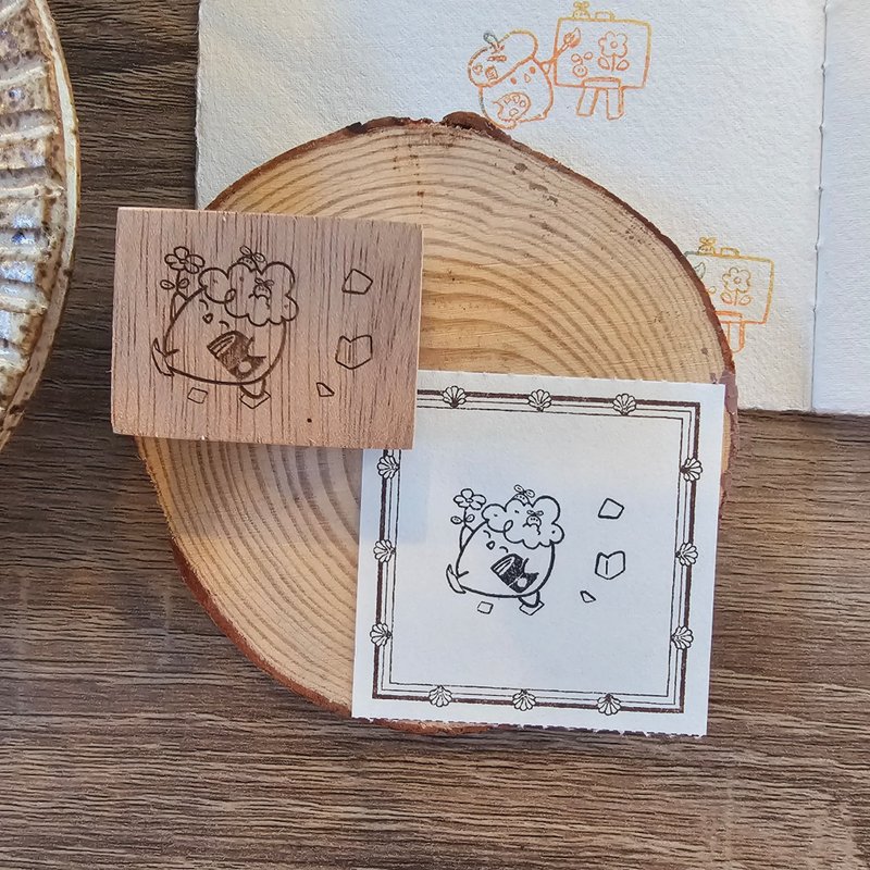 Paper Trail Rubber Stamp - ตราปั๊ม/สแตมป์/หมึก - ไม้ สีนำ้ตาล