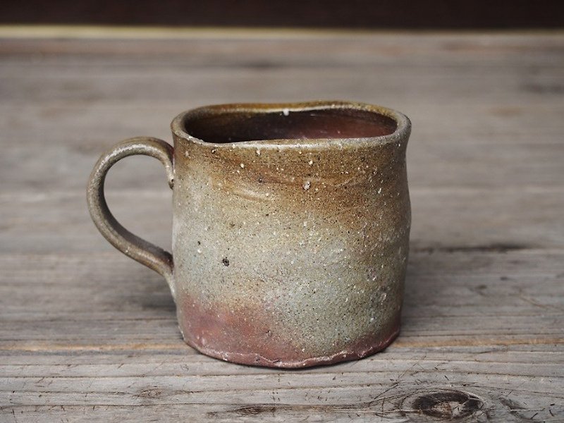 Bizen coffee cup _ c 3 - 033 - Mugs - Pottery Brown