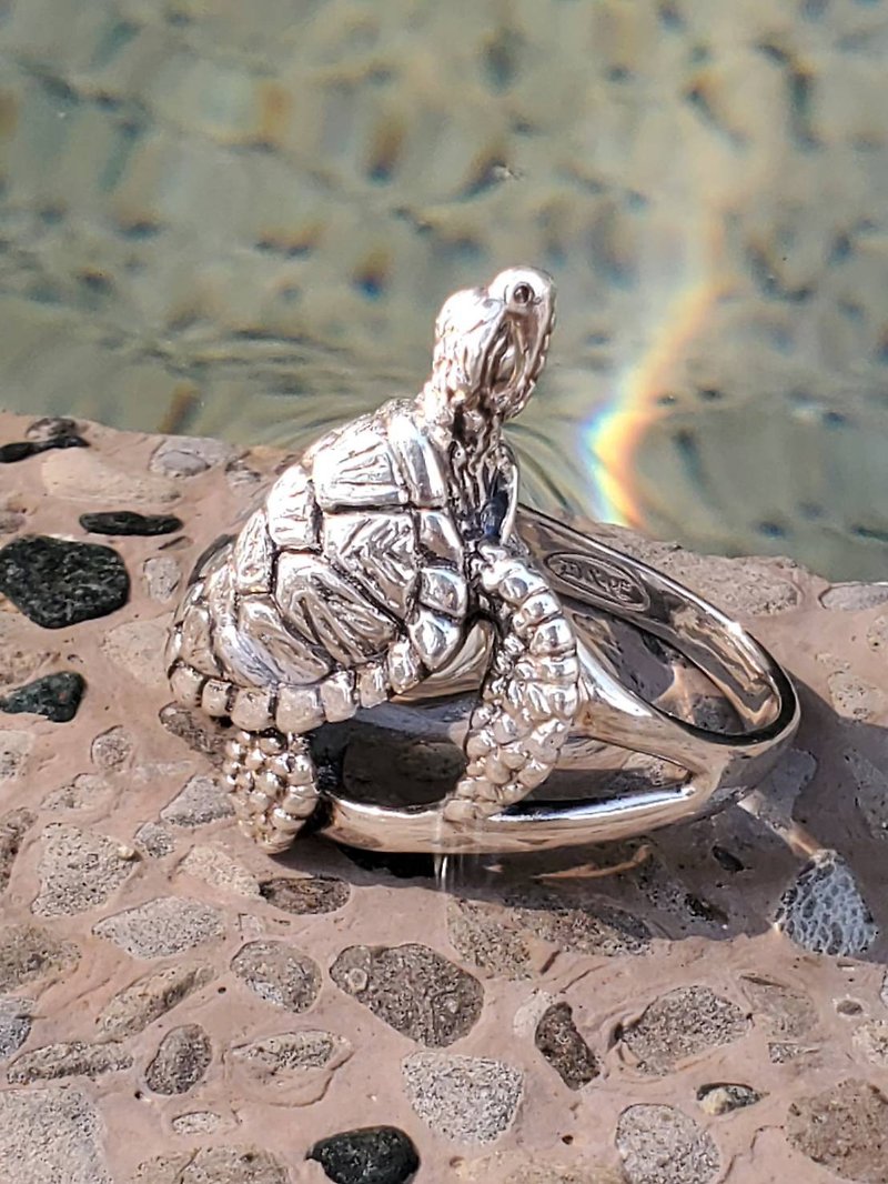 浪漫海洋 女版海龜戒子 - 戒指 - 純銀 