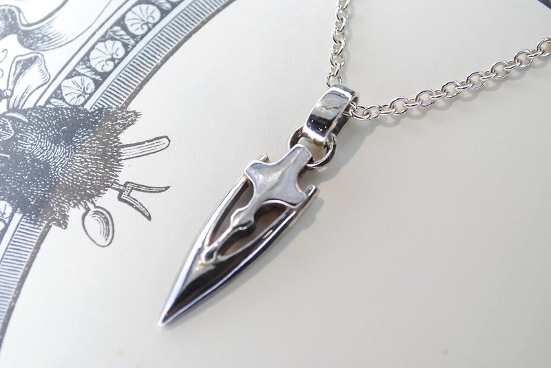 Sterling Silver Necklaces Silver - Abyss Murmur/Handmade Silver Jewelry/Single Pendant/Arrow Cluster Pendant