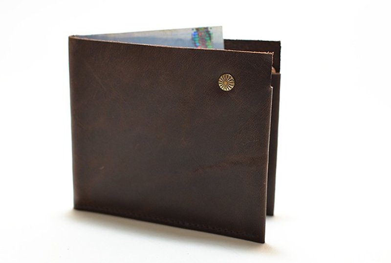 短夾-簡約 Just‧Simple‧Wallet#1 - 長短皮夾/錢包 - 真皮 紫色