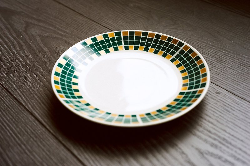 Lichte Porzellan 古董馬賽克點心盤/蛋糕盤 - 盤子/餐盤 - 瓷 綠色
