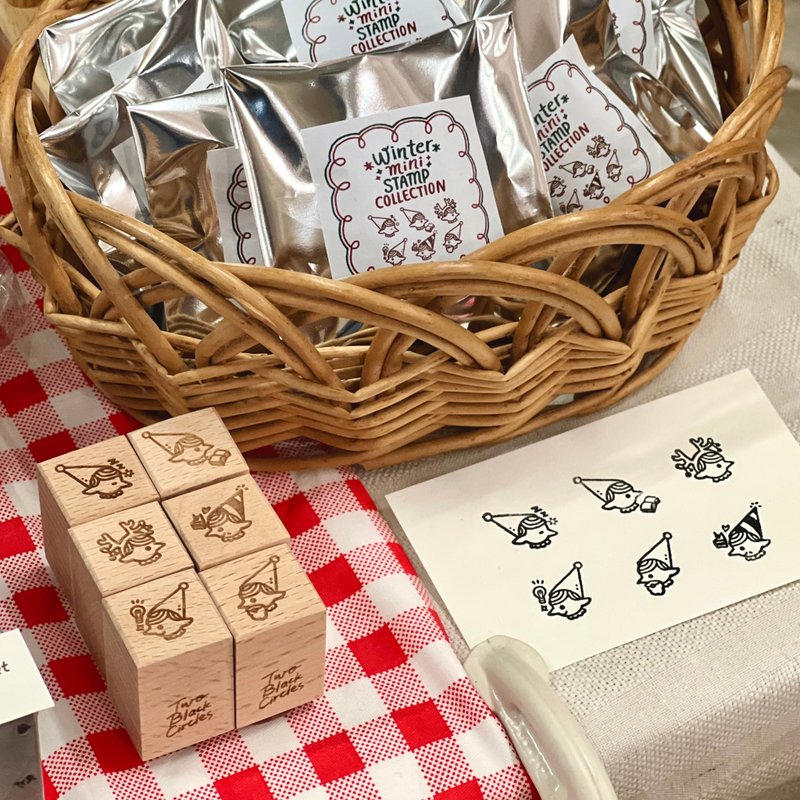 【Winter Collection】Stamp blind box (6 designs in total) - Stamps & Stamp Pads - Rubber 