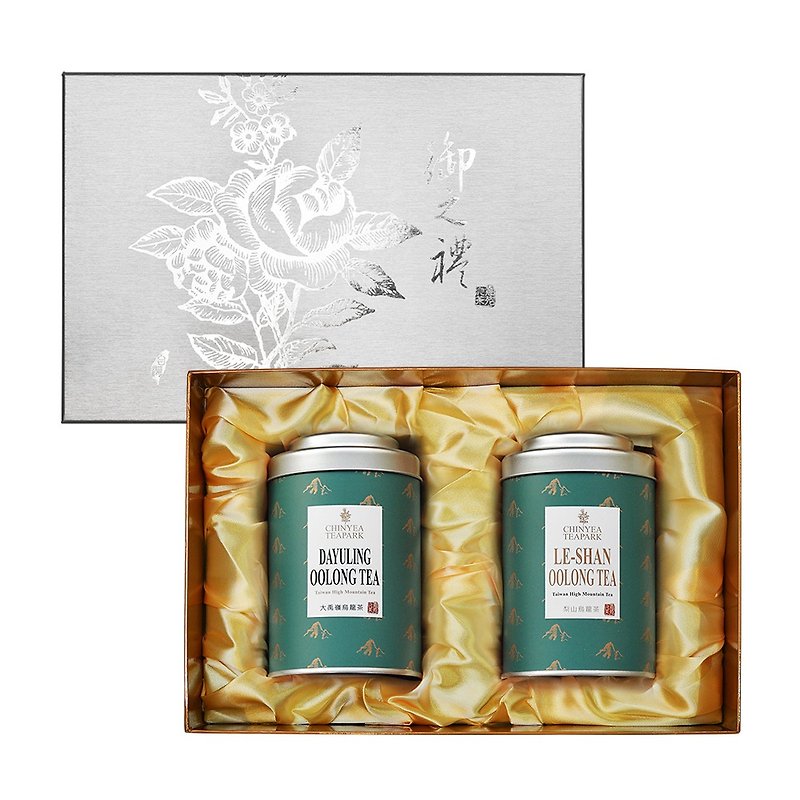 กล่องของขวัญพรีเมี่ยมชาภูเขาสูงไต้หวัน (Dayuling + Lishan) - ชา - วัสดุอื่นๆ สีเงิน