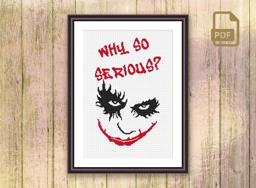 CountryMagicStitch Why So Serious Cross Stitch Pattern #oth009