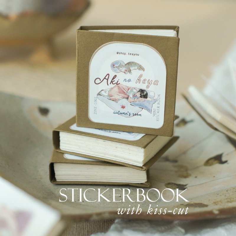 Kiss-cut Sticker Book: Aki no Heya (Autumn's Room) - Original by teayoushop - Washi Tape - Paper 