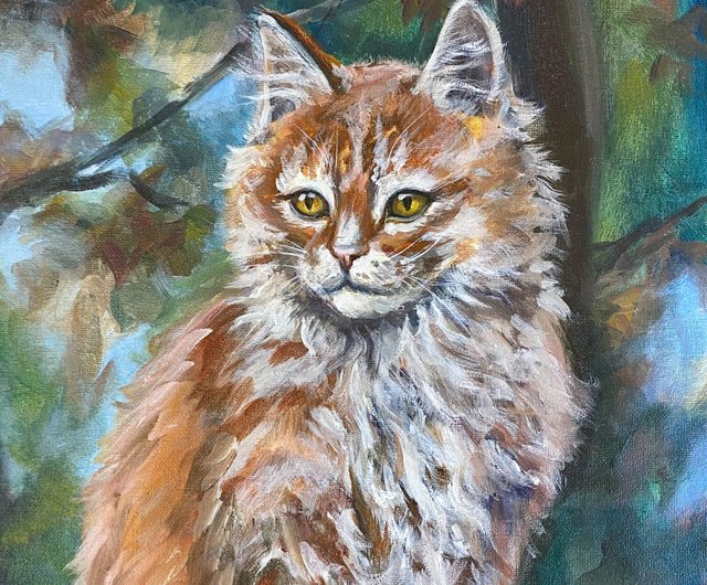 猫 ネコ アクリル画 動物 絵画