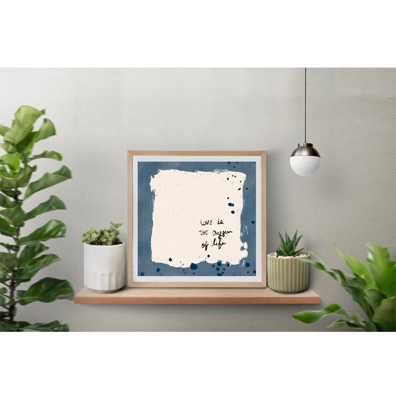 愛は生命の酸素 / アートプリント - フォトフレーム - 紙 多色