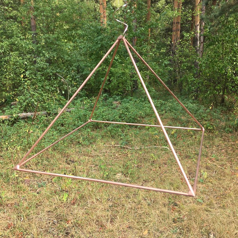 銅ピラミッドヒーリング |瞑想 銅 時制ピラミッド |レイキヒーリングツール - その他 - 銅・真鍮 ブラウン