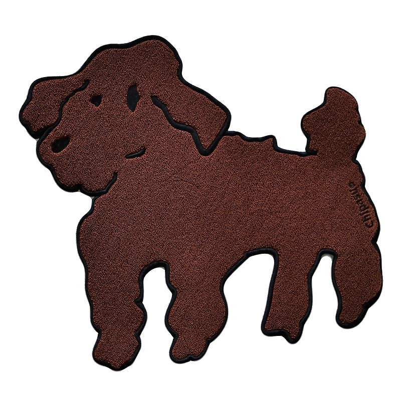 DOG RUG Vol.1  #2 Poodle Red 寵物造型地毯 紅貴賓 - 地墊/地毯 - 棉．麻 
