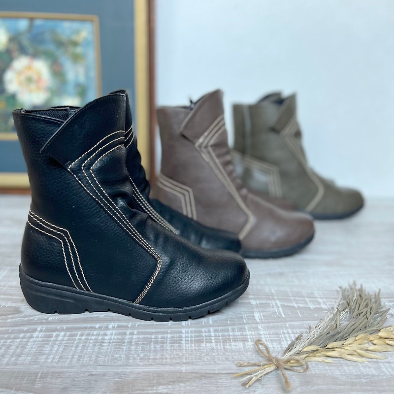 Adult Casual Boots Stitch Shirring Design 8090 - Women's Boots - Other Materials Multicolor