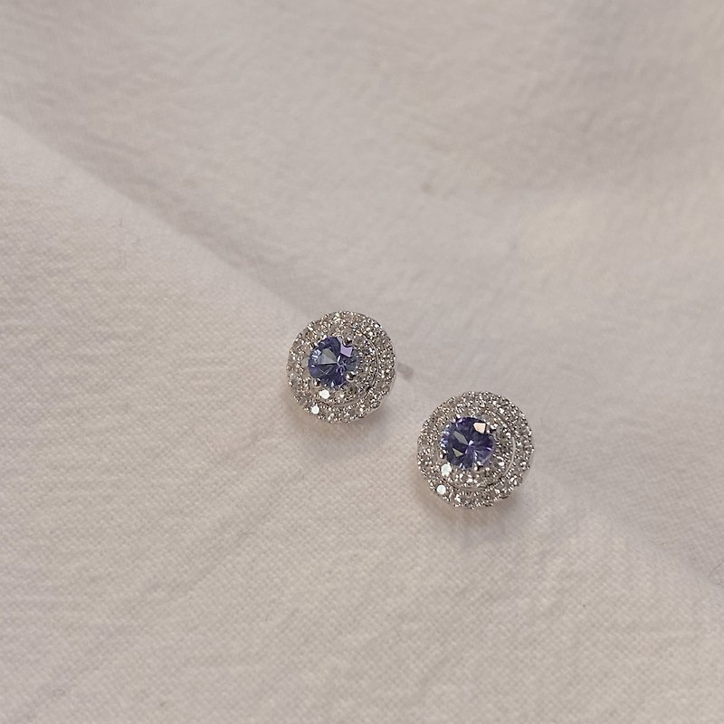 Noble Adelaide | Double Circle | 18K Gold Diamond Earrings (Customizable)