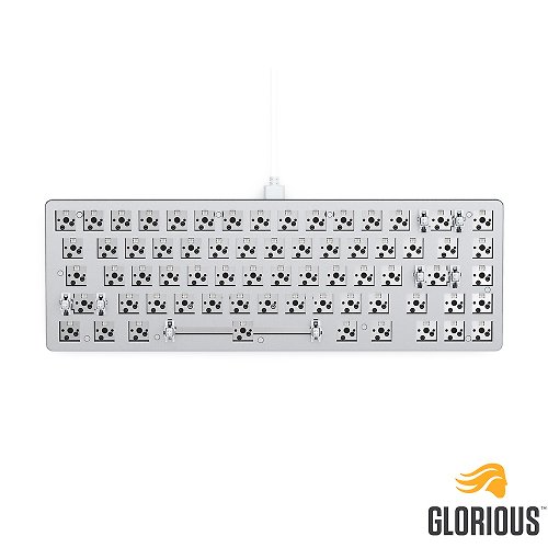 Glorious 官方授權旗艦館 Glorious GMMK 2 Compact 65% DIY模組化機械鍵盤套件 - 白