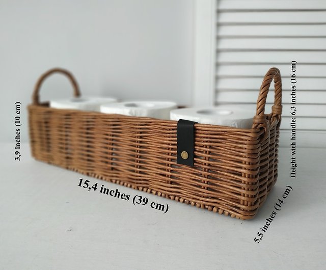 Woven Storage Box For Shelf Long, Storage Box Wicker Baskets