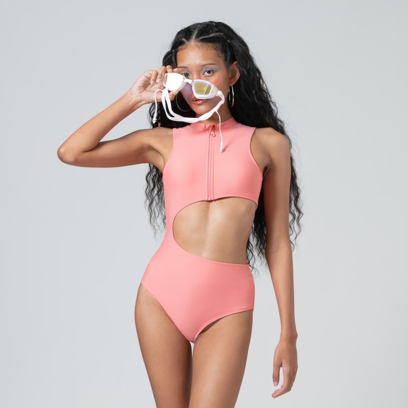 STRAWBERRY ICE CONCAVE WAIST ONE-PIECE - ชุดว่ายน้ำผู้หญิง - วัสดุอื่นๆ 