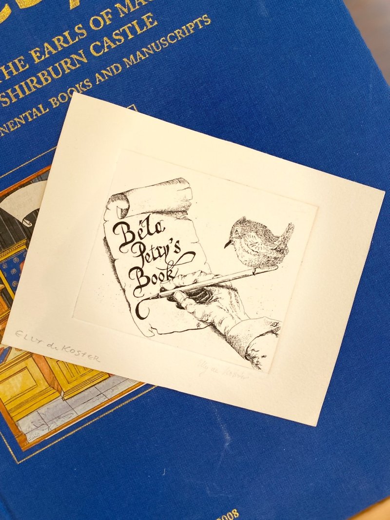 Dutch artist Elly de Koster - Ex-libris - Bookplate - Printmaking - โปสเตอร์ - กระดาษ ขาว