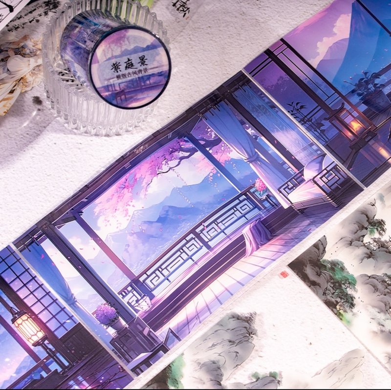 紫庭景 PET 紙膠帶 - 紙膠帶/和紙/PET - 其他材質 多色