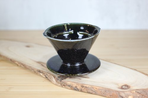自然釉文創工作室 【母親節禮物】油滴天目 迷宮咖啡濾杯 單人用00號 臺灣綠工藝