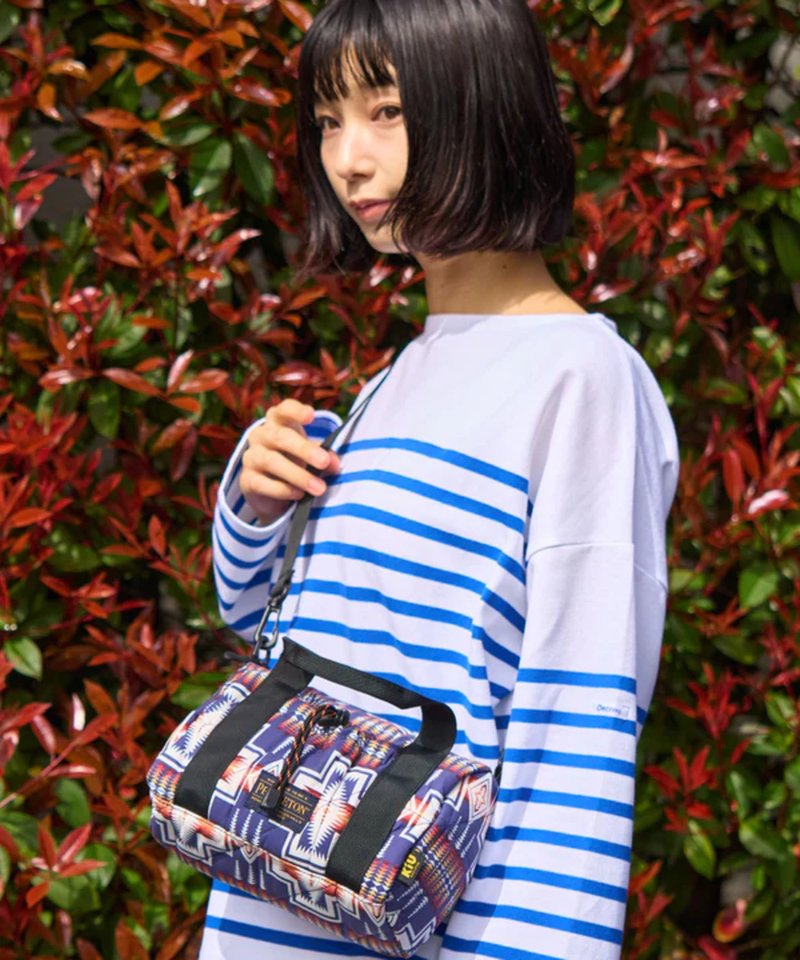 【熱門預購】PENDLETON × KiU LMITIED ITEM 迷你波士頓包 K483 - 側背包/斜背包 - 其他人造纖維 
