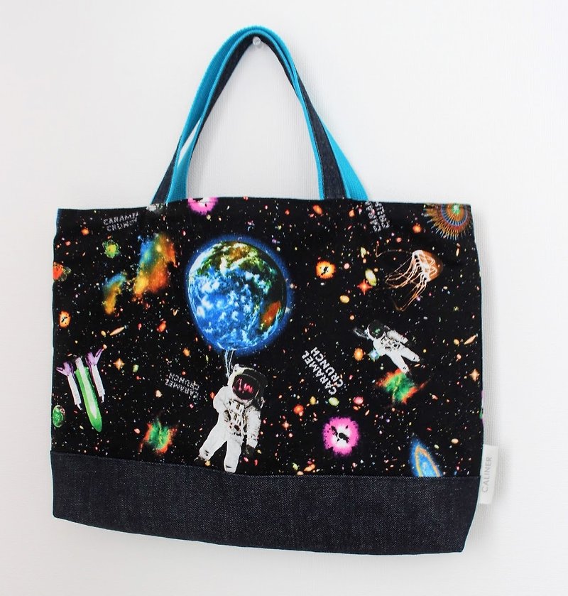 Space pattern lesson bag picture book bag entry admission advance bag lessonbag galaxy cosmo boys