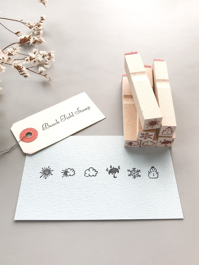 Notebook stamp Weather 6-piece set - Stamps & Stamp Pads - Other Materials 