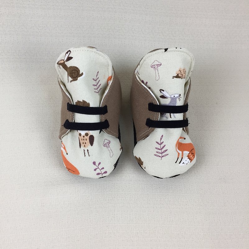 Va handmade shoes leisure series forest cocoa - รองเท้าเด็ก - ผ้าฝ้าย/ผ้าลินิน สีกากี