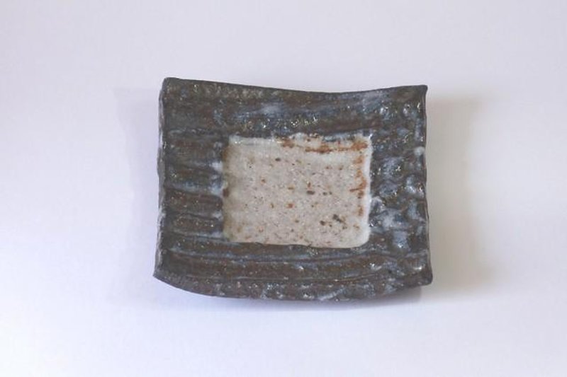 四方皿（青色） - 小皿 - 陶器 
