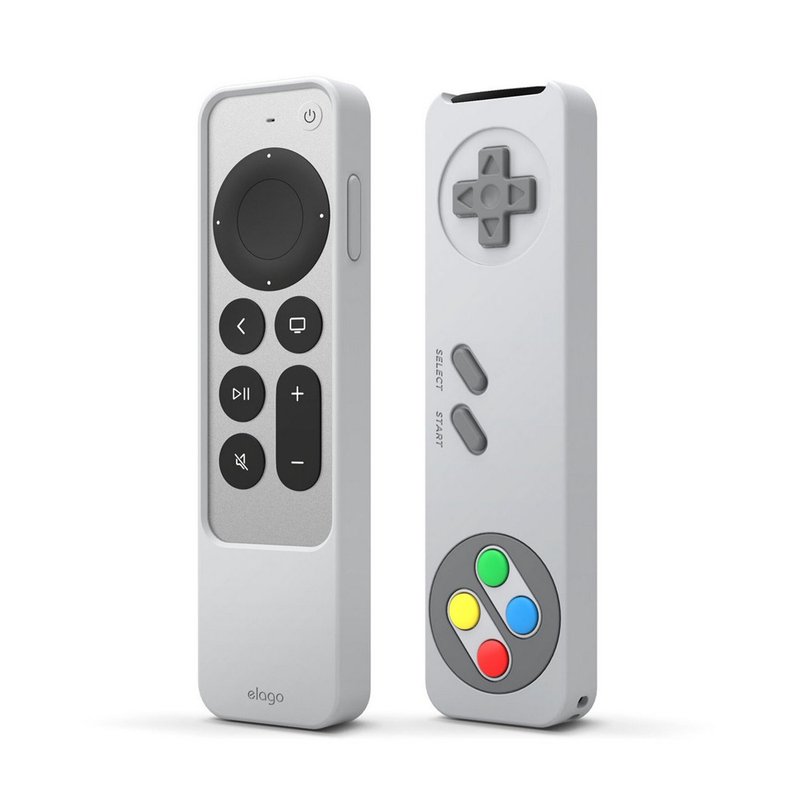 Apple TV Siri Remote Classic Game Console Case (with Lanyard) Multicolor - แกดเจ็ต - ซิลิคอน สีเทา