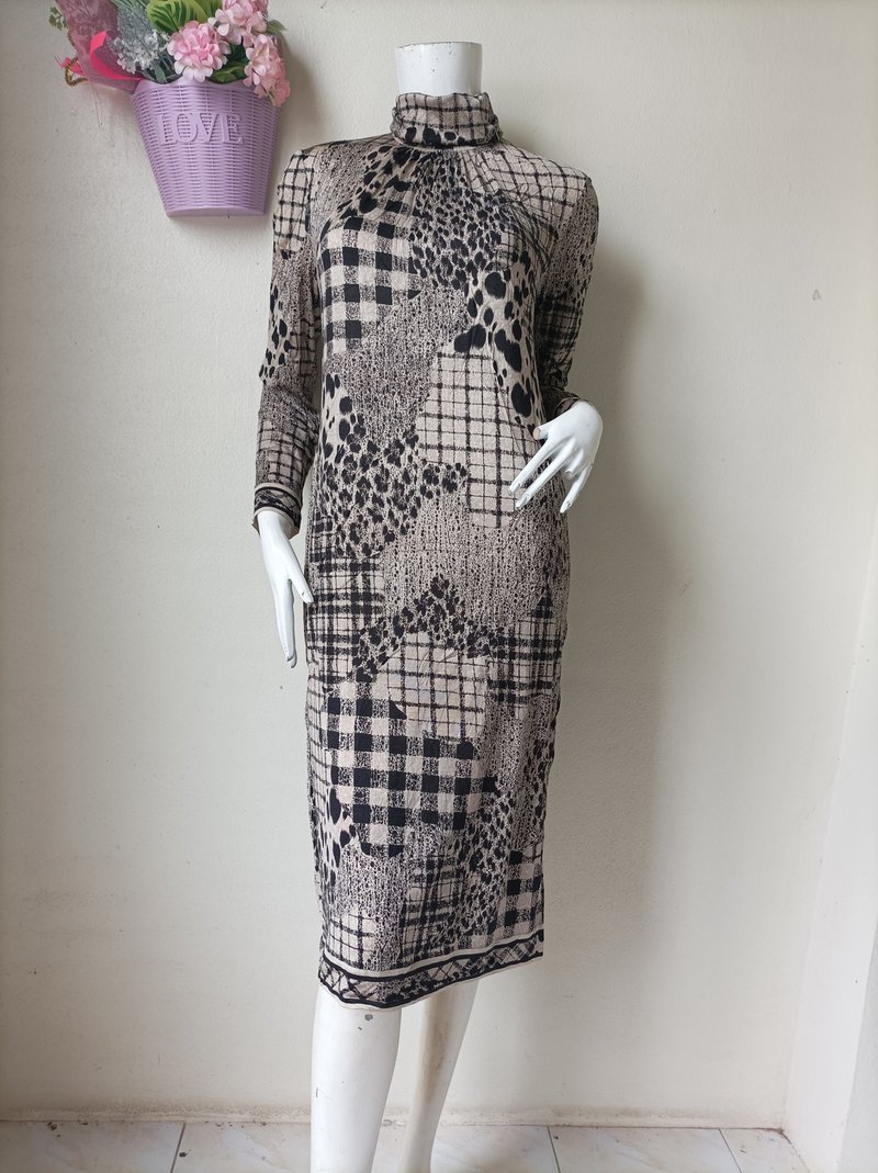Vintage 60s 70s LEONARD Fashion Dress Size L - 洋裝/連身裙 - 棉．麻 