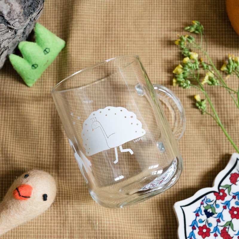 [Special offer with minor imperfections] Peacock in courtship/Turkish tempered glass - Cups - Glass White