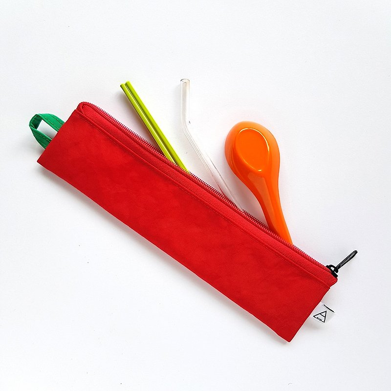 Eat more fruits and vegetables for good health/Environmental tableware bag/Strawberry red pepper - Chopsticks - Other Materials Red