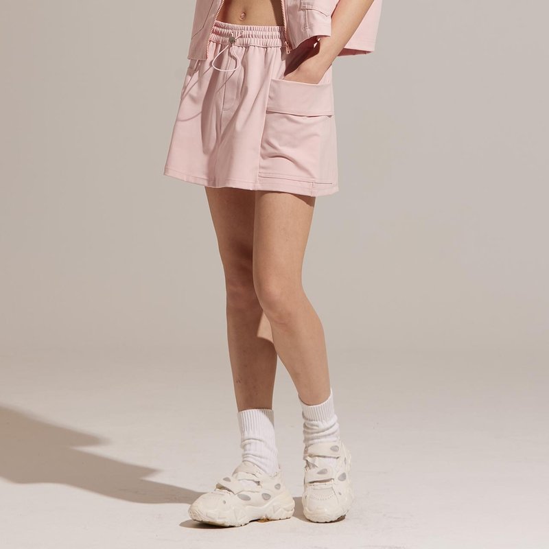 REBOOT Kinetic-Pocket Overalls-Peach Dark Pink - Women's Shorts - Polyester Pink