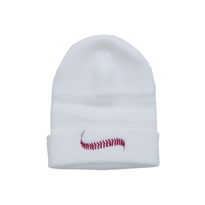 Baseball ball embroidery beanie Tcollector - Hats & Caps - Acrylic White