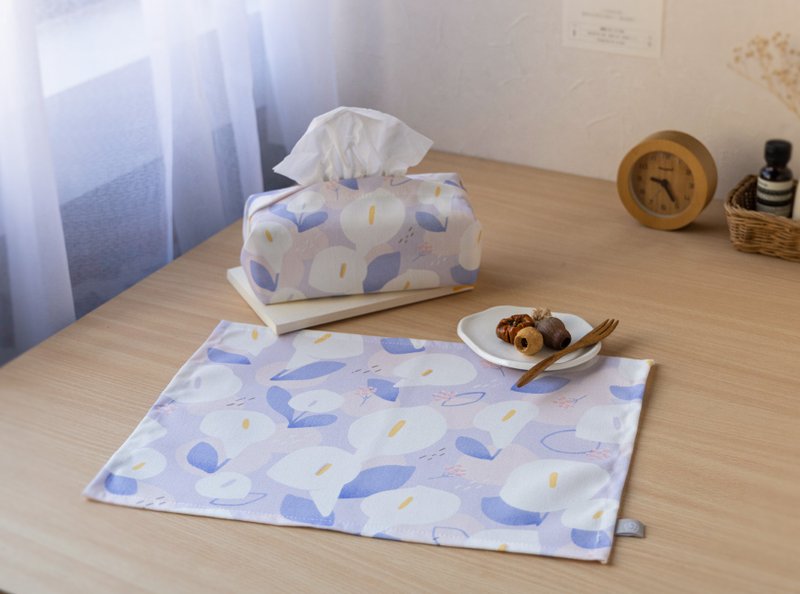 【海芋-粉紫-餐墊】防塵墊 / 辦公桌墊 - 桌布/桌巾/餐墊 - 聚酯纖維 紫色
