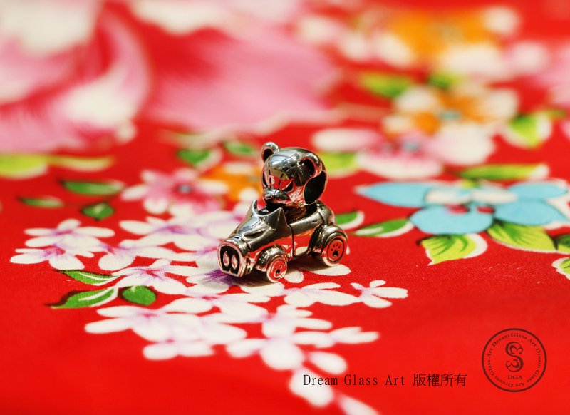 DreamGlassArt*Bear Pig GoGoGo -SBB-190112 -官方限定款*168 - 手鍊/手鐲 - 其他金屬 銀色