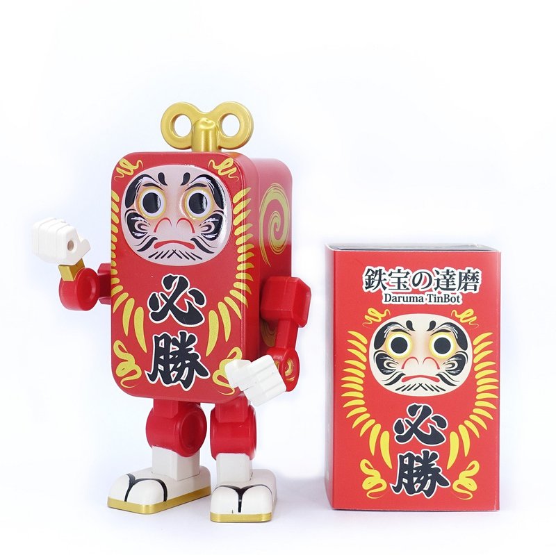 Daruma TinBot - ตุ๊กตา - โลหะ สีแดง