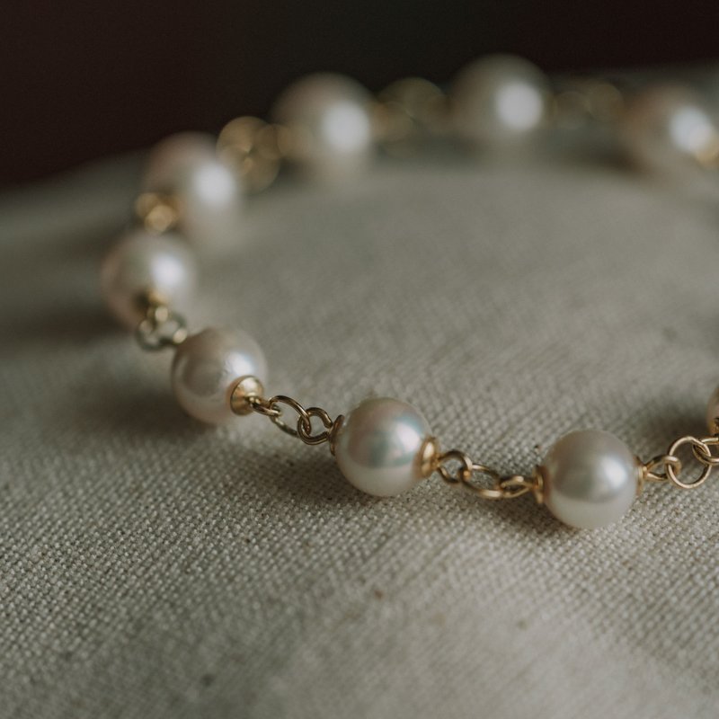 Alzena A._Multi-Wear Akoya Pearl Bracelet - สร้อยข้อมือ - ไข่มุก ขาว