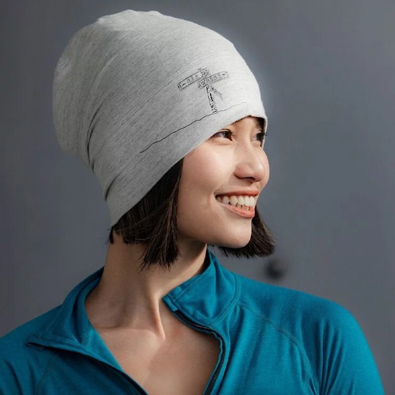 雪山指示牌-石墨烯管狀脖圍頭巾-黑/白-男女適用-登山戶外 - 運動配件 - 其他人造纖維 黑色