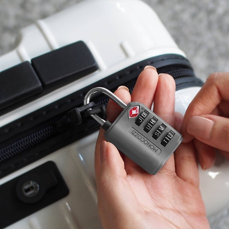 Bon Voyage | TSA Letter Luggage Lock - Grey - Other - Other Metals 