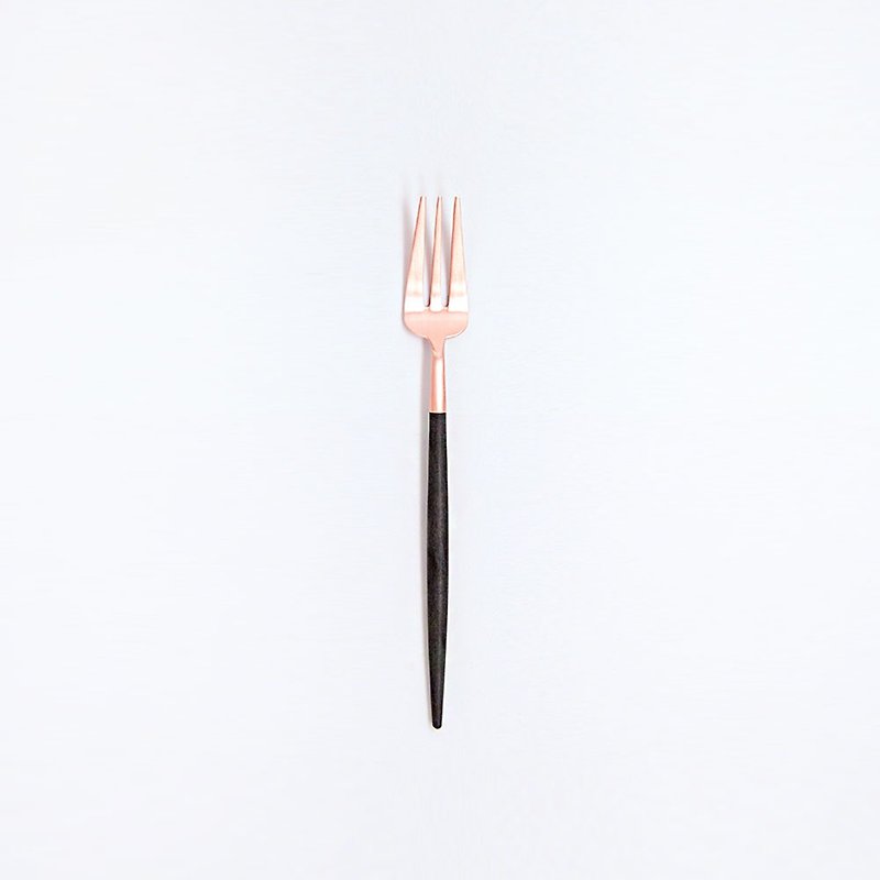 GOA ROSE GOLD CAKE FORK - Cutlery & Flatware - Stainless Steel Black