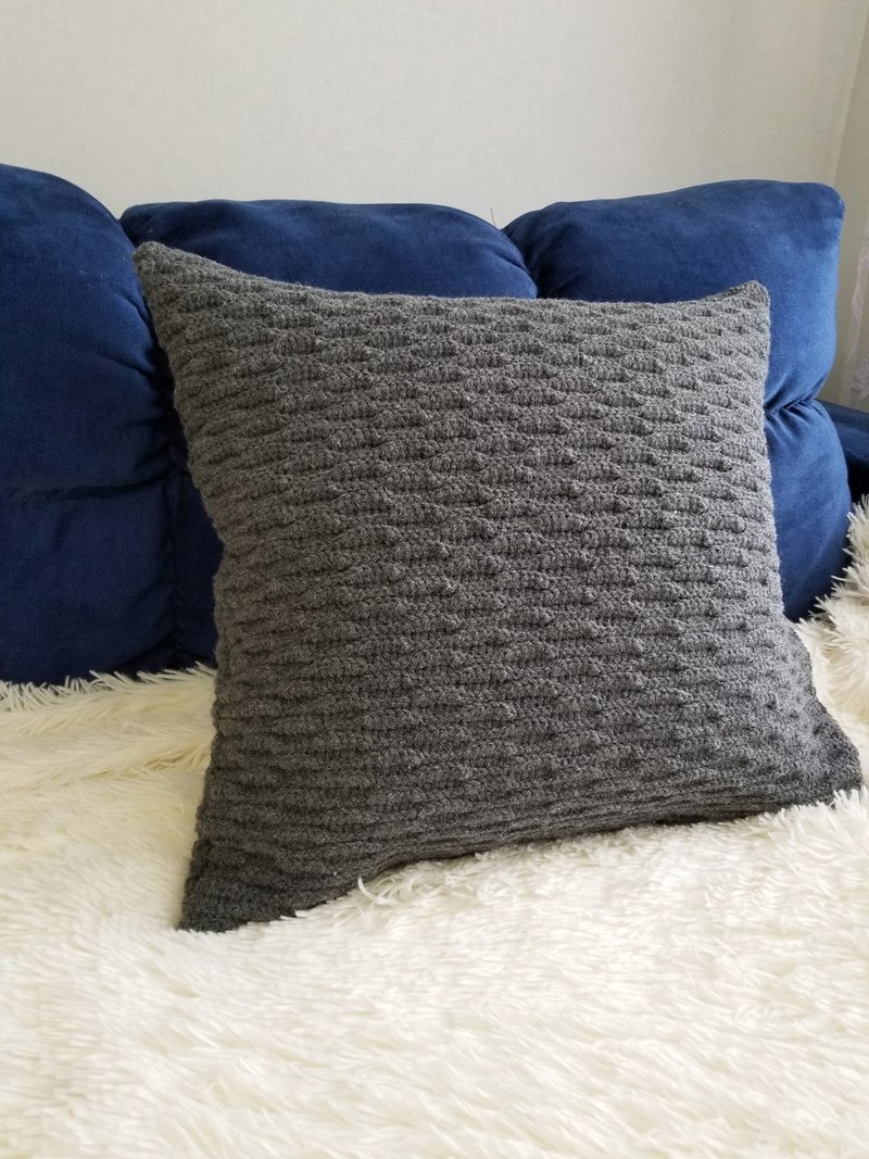 Pillow cases Cover Knit pillow cases Crochet pillow - 枕頭/抱枕 - 其他材質 