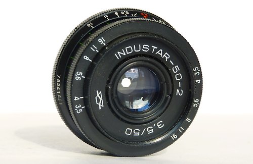 Russian photo tested Industar 50-2 Soviet black pancake lens SLR 3.5/50 M42 mount KMZ Zenit