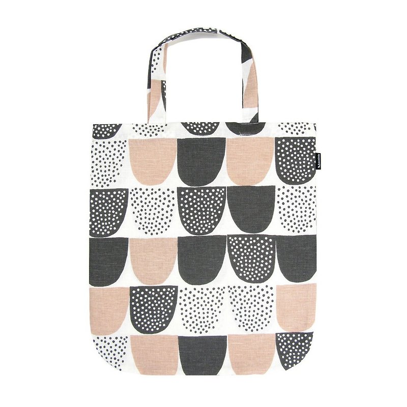 Finnish KAUNISTE cotton linen bag (pink sugar) - กระเป๋าแมสเซนเจอร์ - ผ้าฝ้าย/ผ้าลินิน สึชมพู