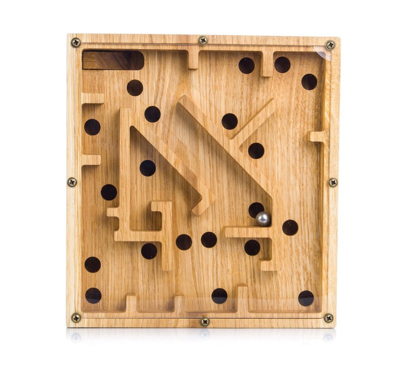 Wooden balance board Labyrinth busy game for kids adults Wood escape room puzzle - 寶寶/兒童玩具/玩偶 - 木頭 