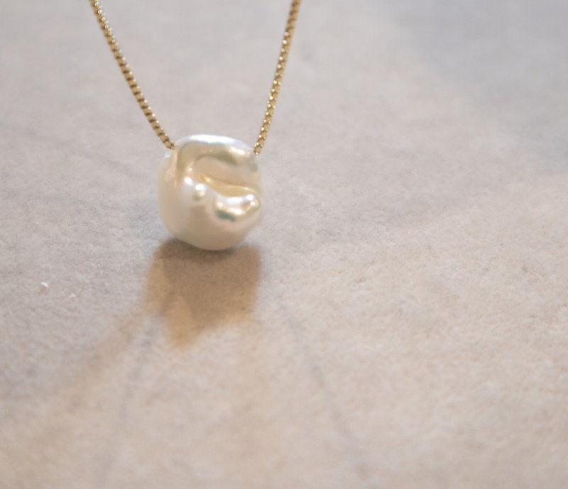 Baroque pearls-freshwater pearl necklace-chain length can be adjusted freely - Necklaces - Pearl Gold