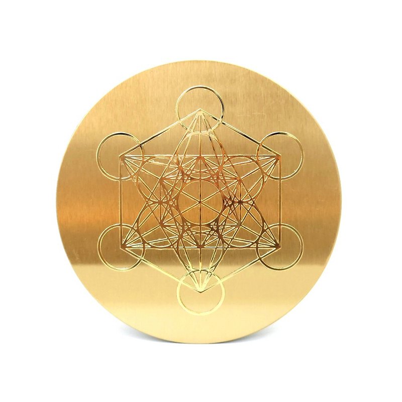 Metatron s Cube Sacred Geometry Chip - Other - Other Metals Gold
