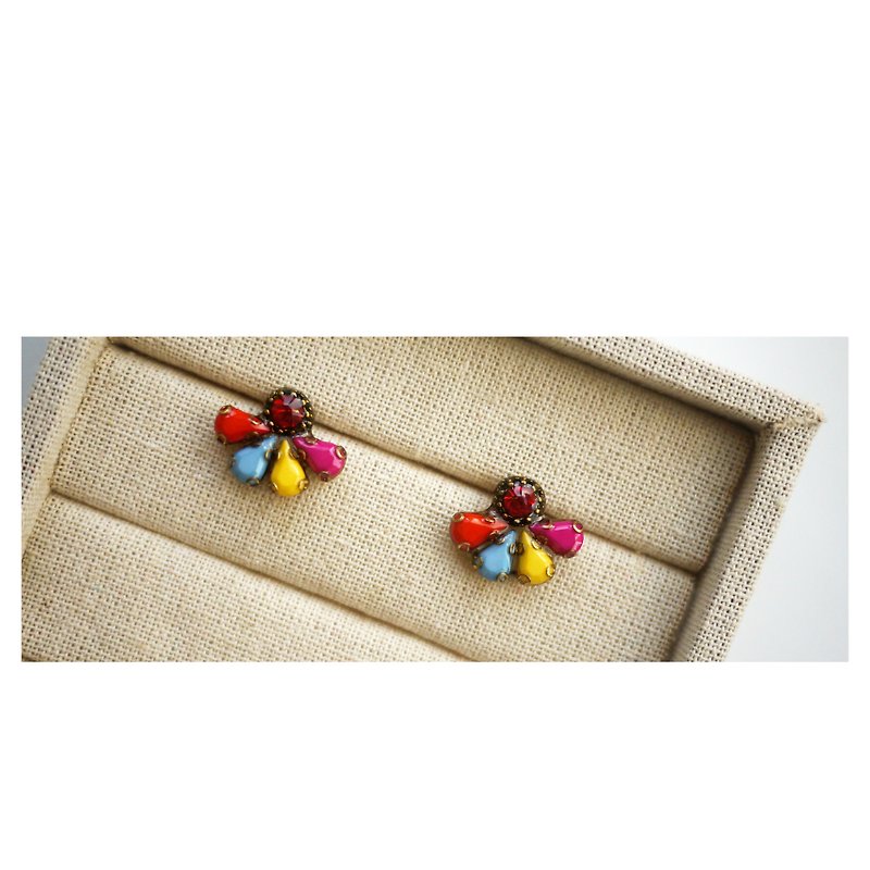 Color | Bohemian Earrings | Wearable | pierced - Earrings & Clip-ons - Other Materials Multicolor
