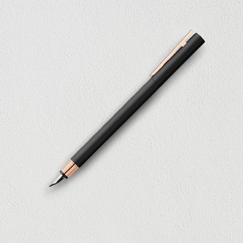 【Faber-Castell】NEO Slim 黑沙袖珍帝黃金鋼筆-EF尖 免費刻字 - 鋼筆 - 樹脂 黑色