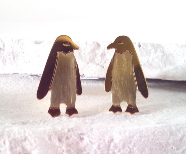 PENGUIN 真鍮カフス - ショップ Sae+Sumi Koru カフス・カフスボタン - Pinkoi