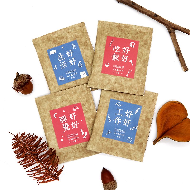 Natural Farming Oolong Tea Bags - Good Series - Set of 4 - ชา - วัสดุอื่นๆ หลากหลายสี